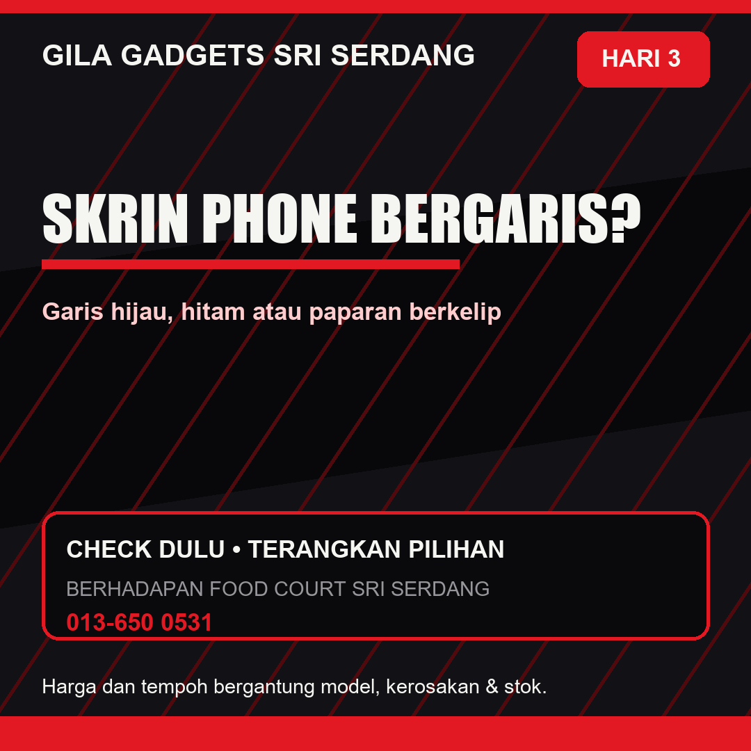 Skrin Phone Bergaris di Seri Kembangan: Punca dan Langkah Seterusnya