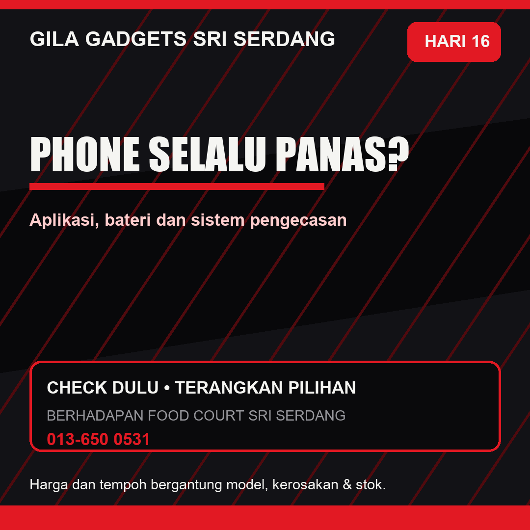 Phone Selalu Panas di Serdang: Penggunaan Biasa atau Tanda Kerosakan?