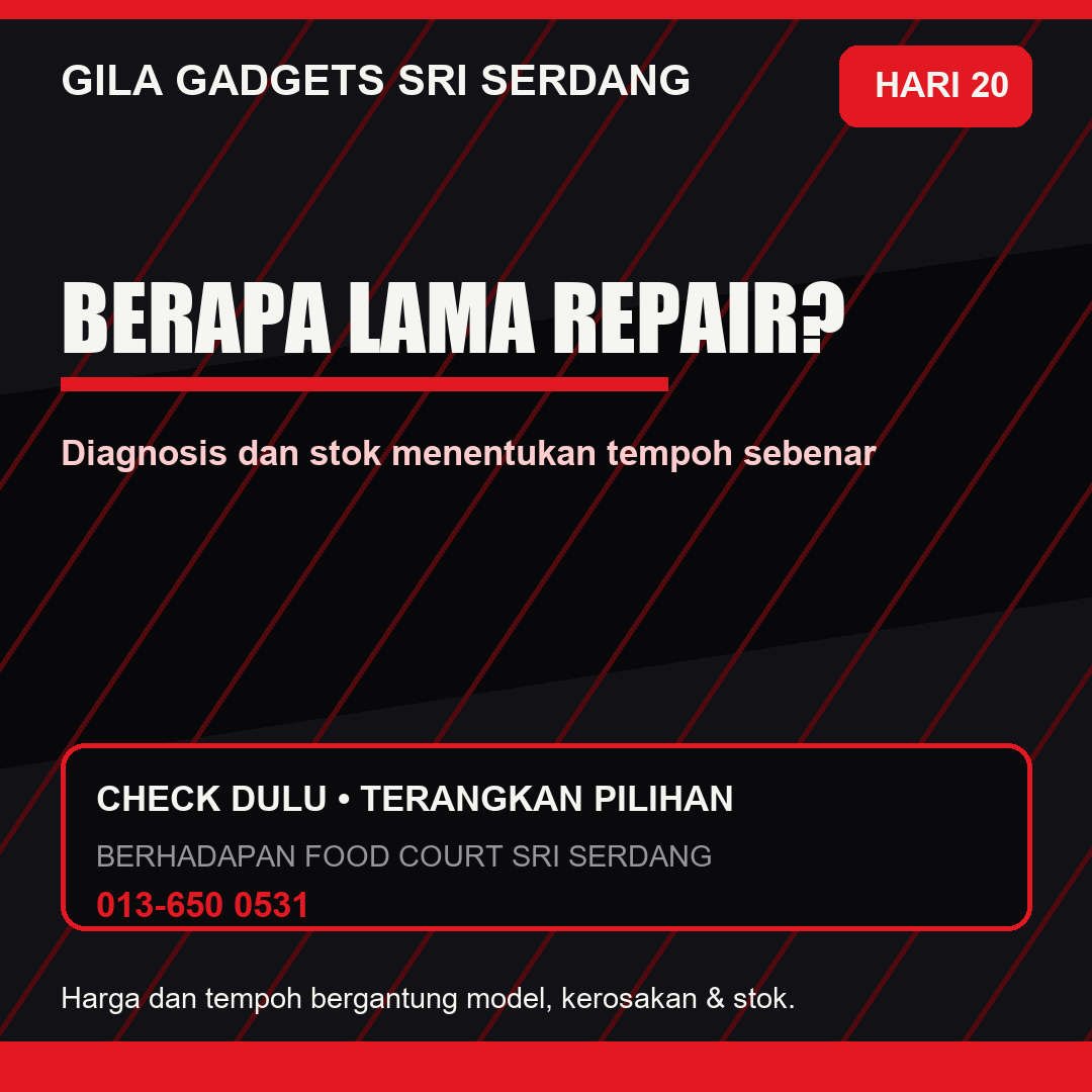 Berapa Lama Repair Phone di Sri Serdang? Ini Faktor Penentunya