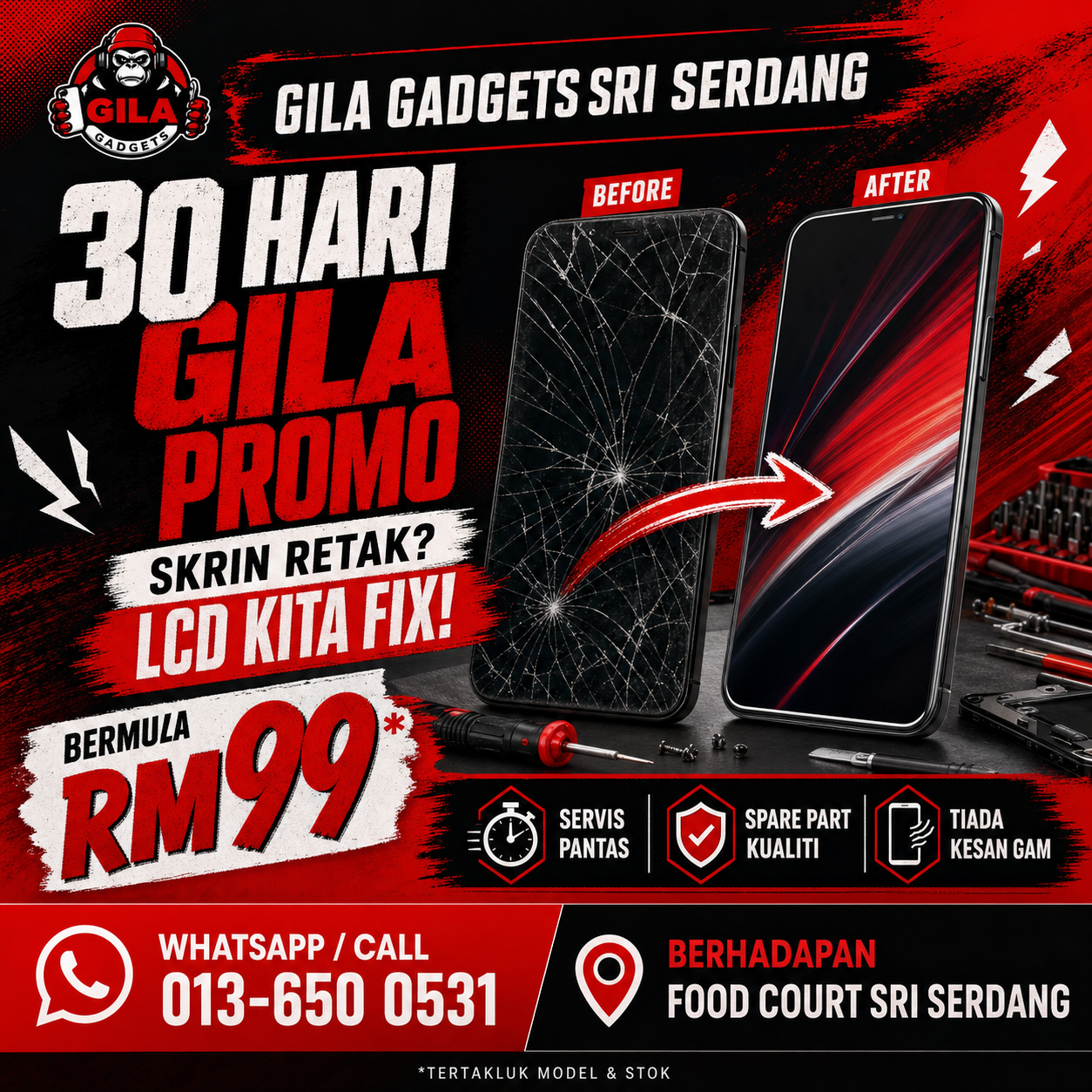 Skrin Phone Pecah di Sri Serdang? Panduan Sebelum Tukar LCD