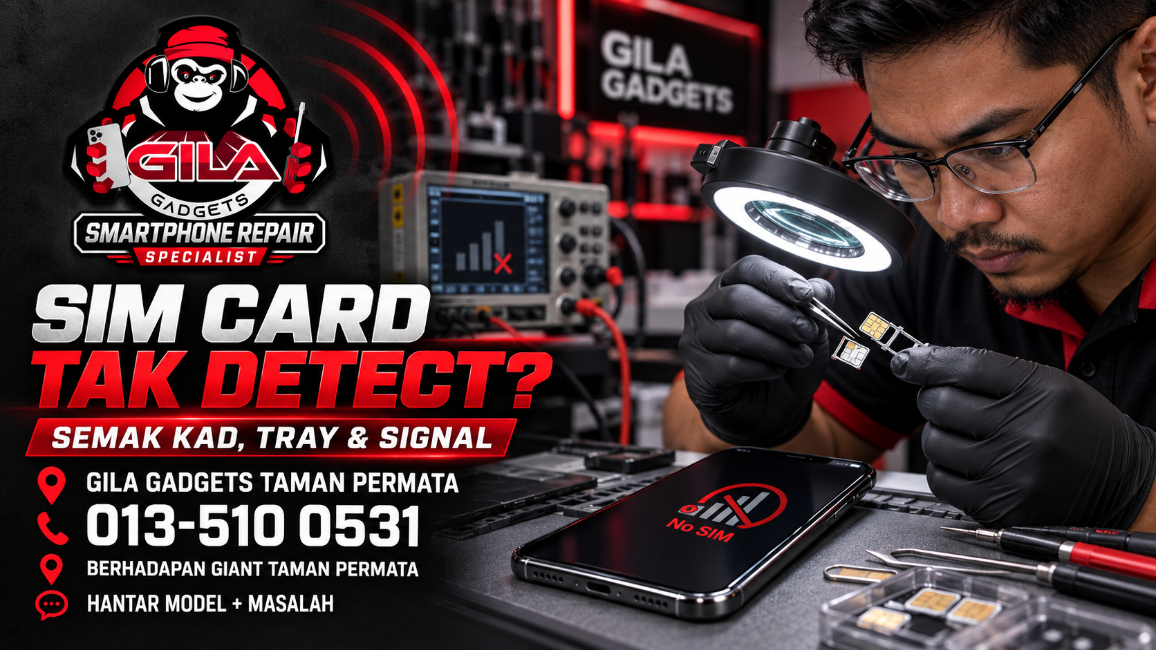 Telefon SIM Card Tak Detect Taman Permata: Cara Semak